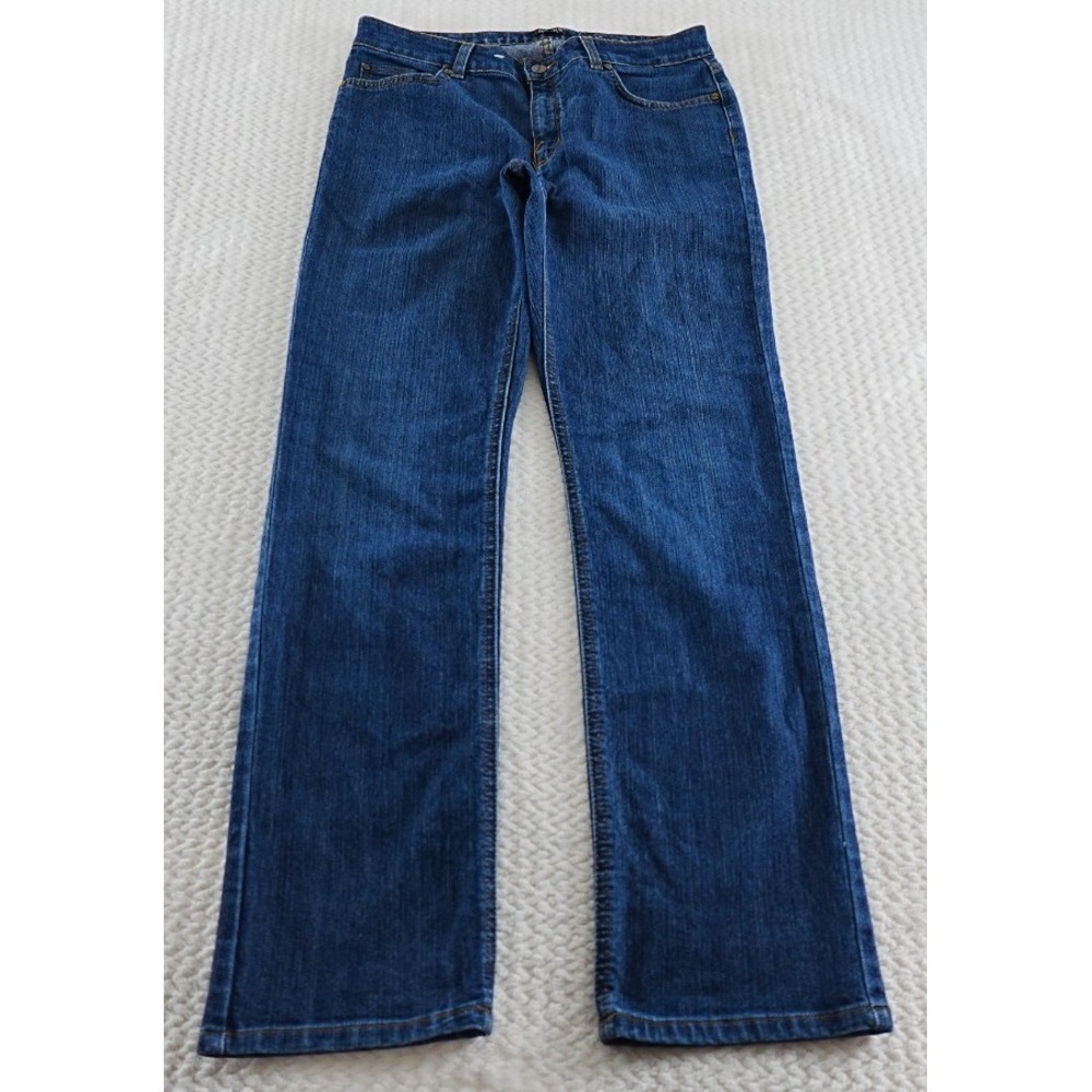 Jones New York lexington straight Dark Wash Denim Womens Blue Jeans Sz 10